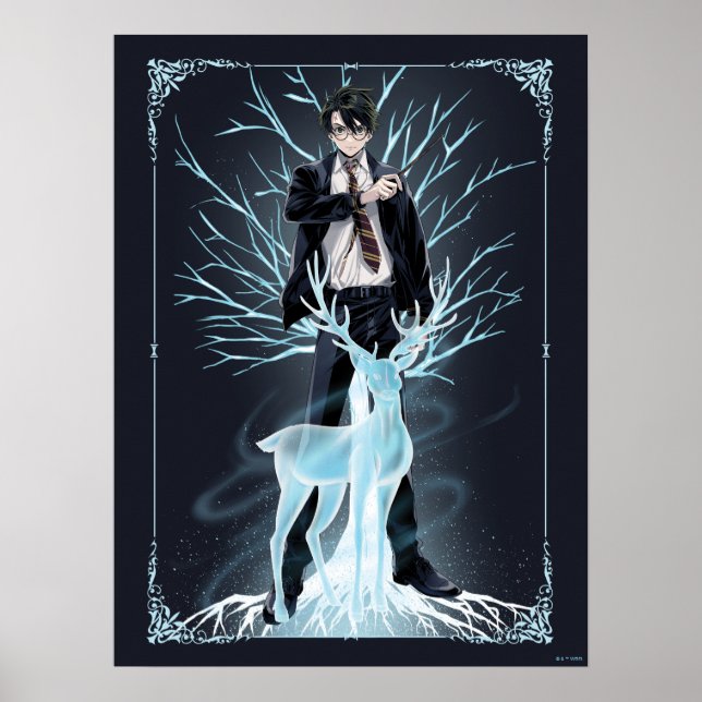 Anime HARRY POTTER™ Hjort-Patronus Poster (Framsidan)
