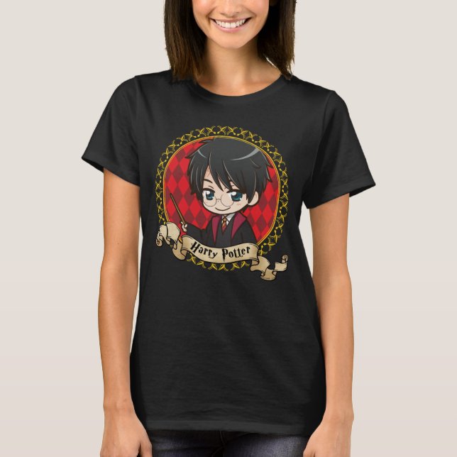 Anime Harry Potter Porträtt Tee Shirt (Framsida)