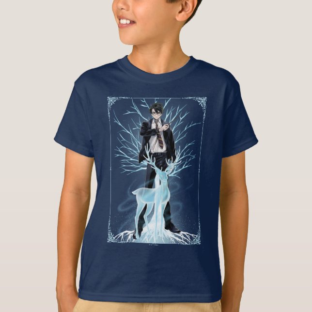 Anime HARRY POTTER™ Stag Patronus T Shirt (Framsida)