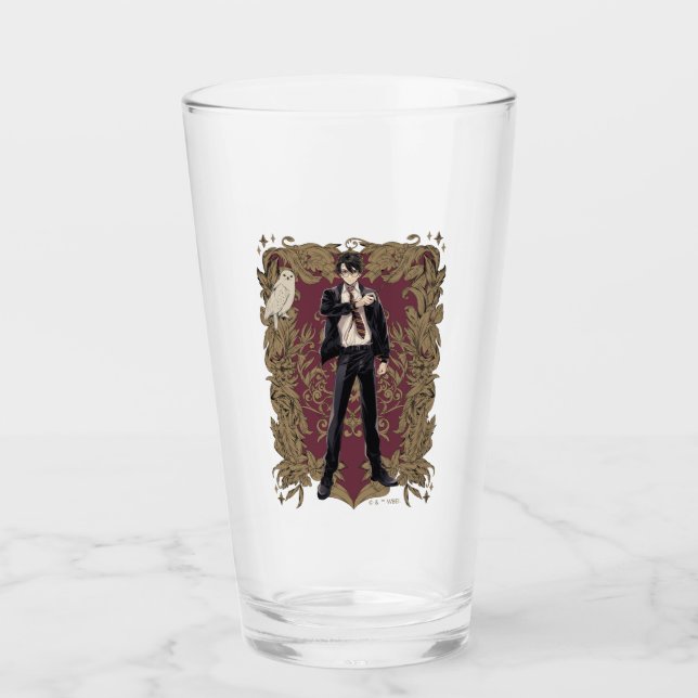 Anime HARRY POTTER™ utsmyckad ram Glaskopp (Framsida)