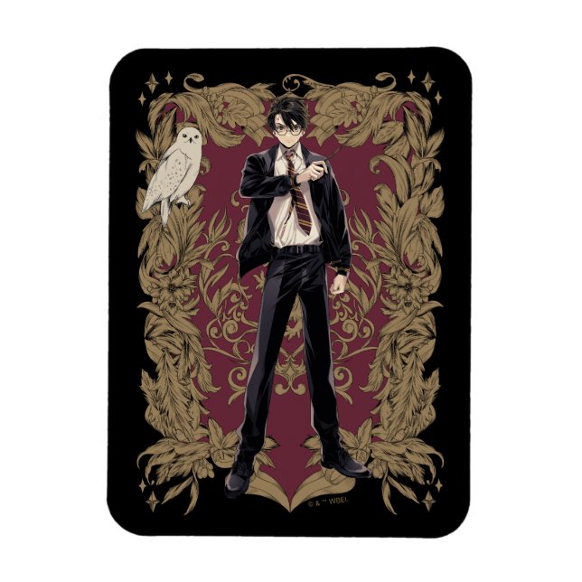 Anime HARRY POTTER™ utsmyckad ram Magnet (Vertikal)