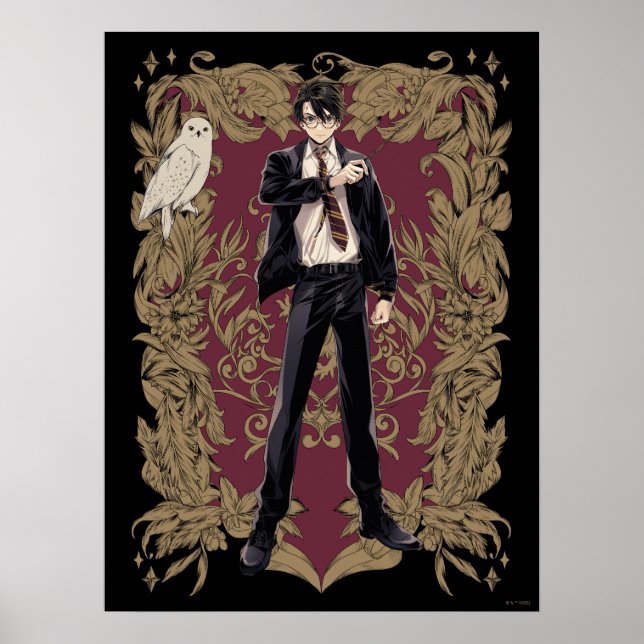 Anime HARRY POTTER™ utsmyckad ram Poster (Framsidan)