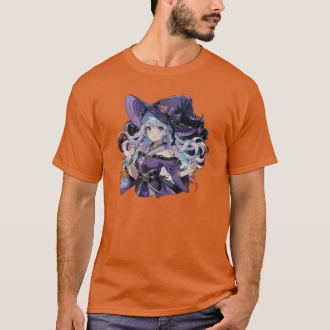 Anime/Häxa/halloween  T Shirt (Framsida)