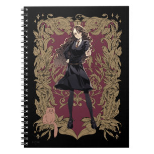 Anime Hermione Granger Ornate Ram Anteckningsbok