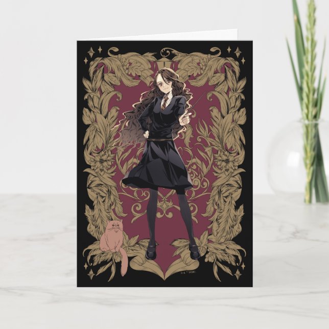 Anime Hermione Granger Ornate Ram Kort (Framsida)