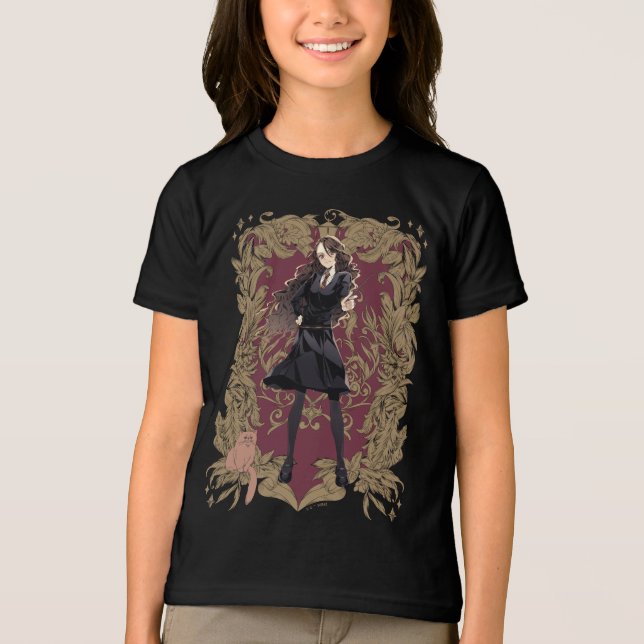 Anime Hermione Granger Ornate Ram T Shirt (Framsida)
