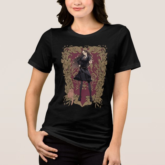 Anime Hermione Granger Ornate Ram T Shirt (Framsida)