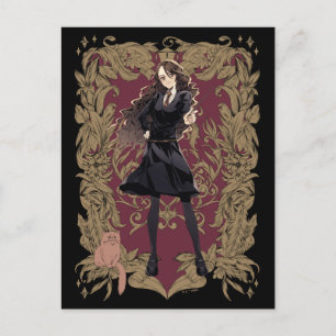 Anime Hermione Granger prydd ram Vykort