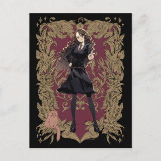 Anime Hermione Granger prydd ram Vykort