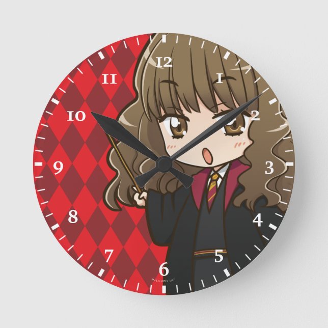 Anime Hermione Granger Rund Klocka (Framsida)