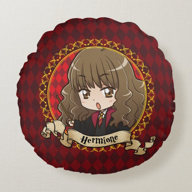 Anime Hermione Granger Rund Kudde (Framsidan)