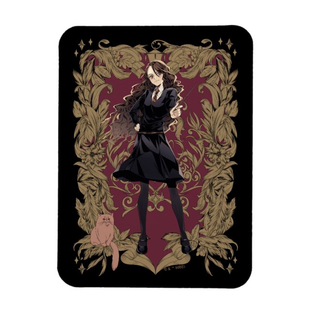 Anime Hermione Granger utsmyckad ram Magnet (Vertikal)
