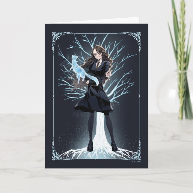 Anime Hermione Granger's Otter Patronus Kort (Framsida)