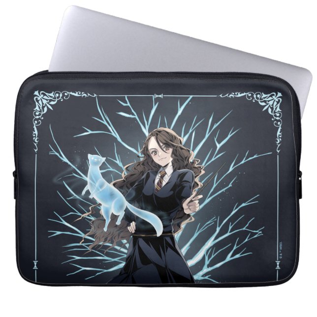 Anime Hermione Granger's Otter Patronus Laptop Fodral (Framsidan)