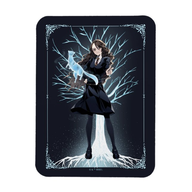 Anime Hermione Granger's Otter Patronus Magnet (Vertikal)