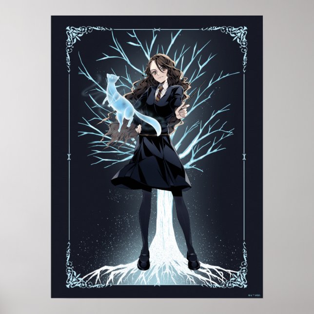 Anime Hermione Granger's Otter Patronus Poster (Framsidan)