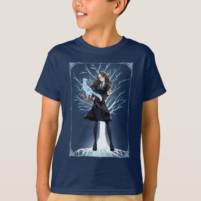 Anime Hermione Granger's Otter Patronus T Shirt (Framsida)