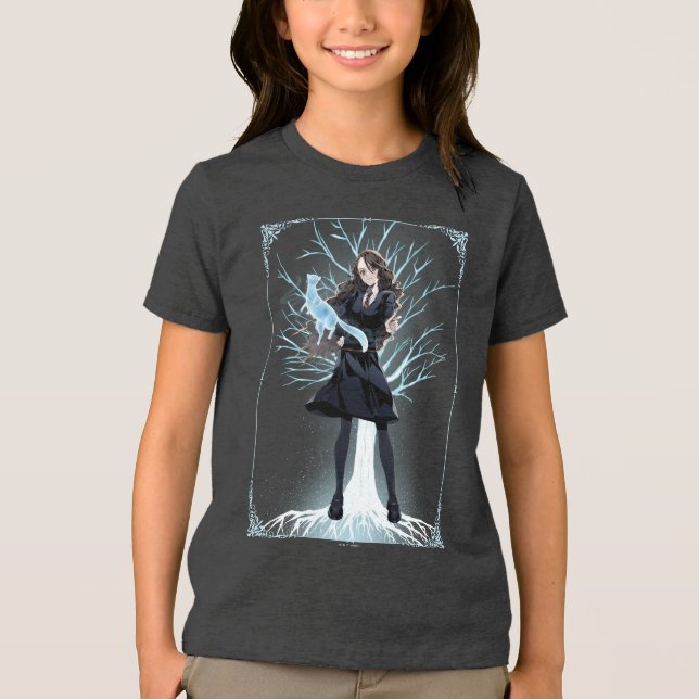 Anime Hermione Granger's Otter Patronus T Shirt (Framsida)