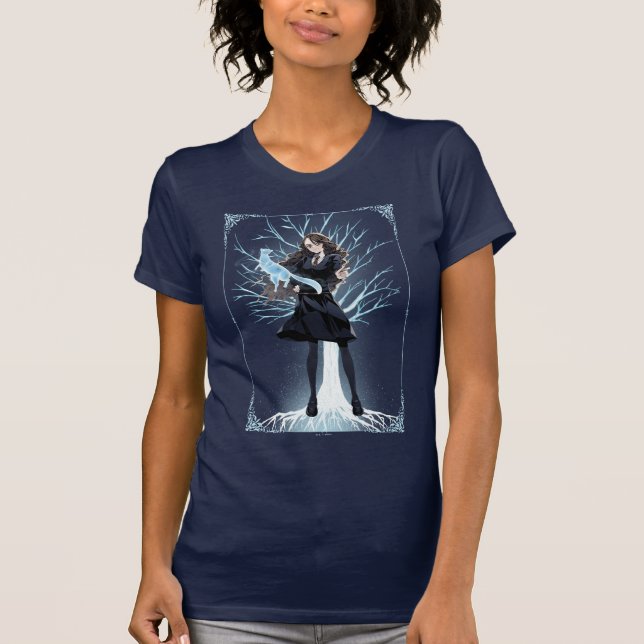 Anime Hermione Granger's Otter Patronus T Shirt (Framsida)