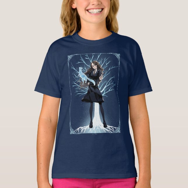 Anime Hermione Granger's Otter Patronus T Shirt (Framsida)