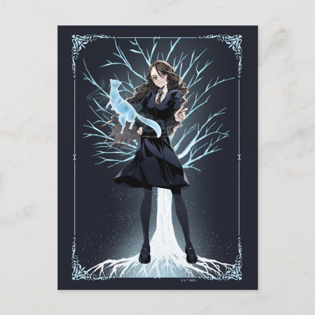 Anime Hermione Granger's Otter Patronus Vykort (Framsida)