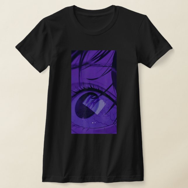 Anime Horror Creepy Girl Aesthetic Japansk Otaku T Shirt (Laydown)
