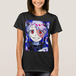 Anime Horror Girl Kawaii Waifu Aesthetic Japanskt T Shirt