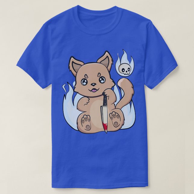 Anime Horror Halloween Dingo Witch Cute Chibi Vild T Shirt (Design framsida)