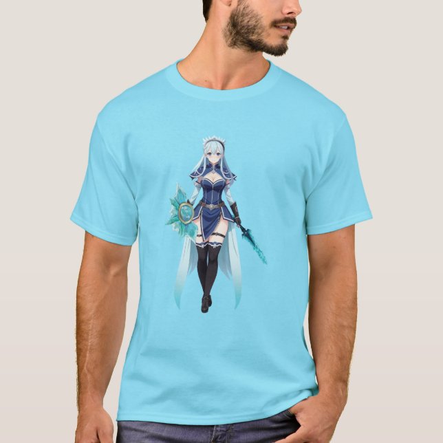 Anime Ice Mage T Shirt (Framsida)