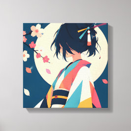Anime-inspirerad serie 7 Blossom Whisper Canvastryck