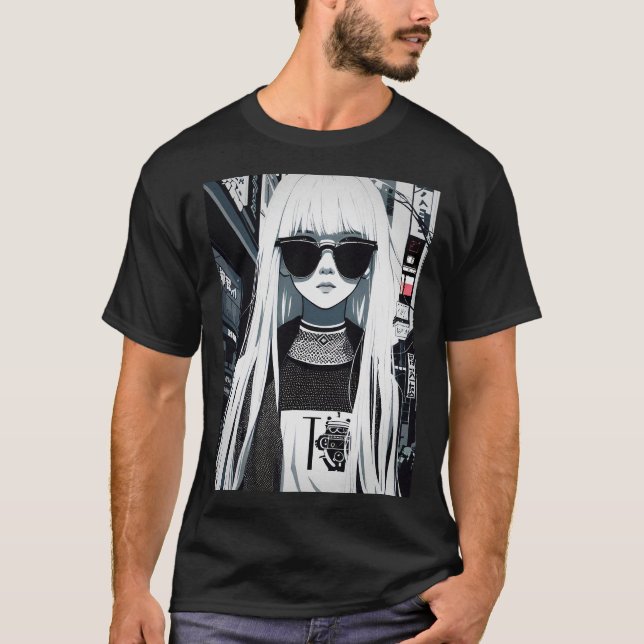 Anime Japanese Fashion Aesthetic Girl T Shirt (Framsida)
