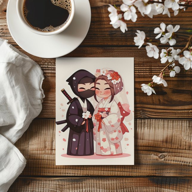 Anime Japansk Cute Bröllop Inbjudan (Skapare uppladdad)