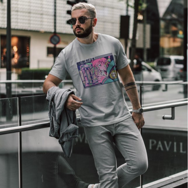 Anime Japansk Girl Smoking T Shirt (Skapare uppladdad)