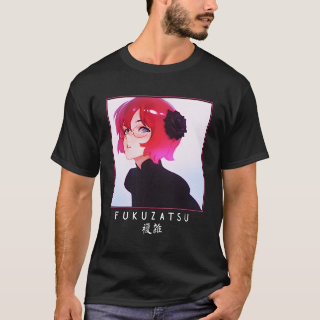 Anime Japanskt estesiskt Anime Otaku T Shirt (Framsida)