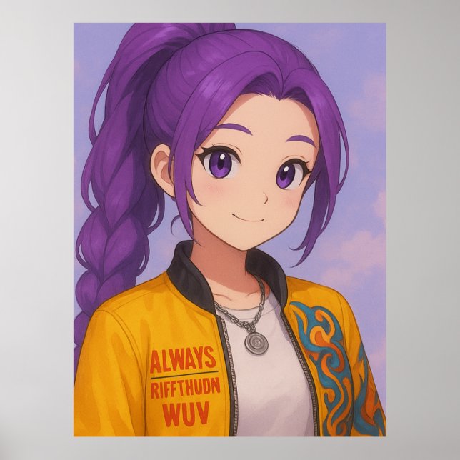 Anime K-Pop Idolgrupp | Original Manga-stil Pop Poster (Framsidan)
