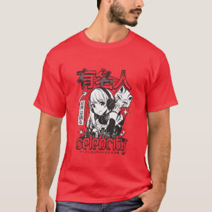 Anime-kändis tjej Japansk cyber-gatubeklädnad pojk T Shirt