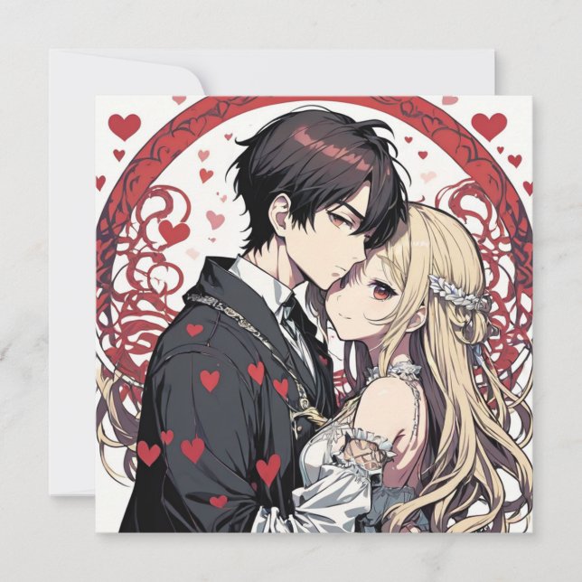 Anime kärlek inbjudningar (Framsida)