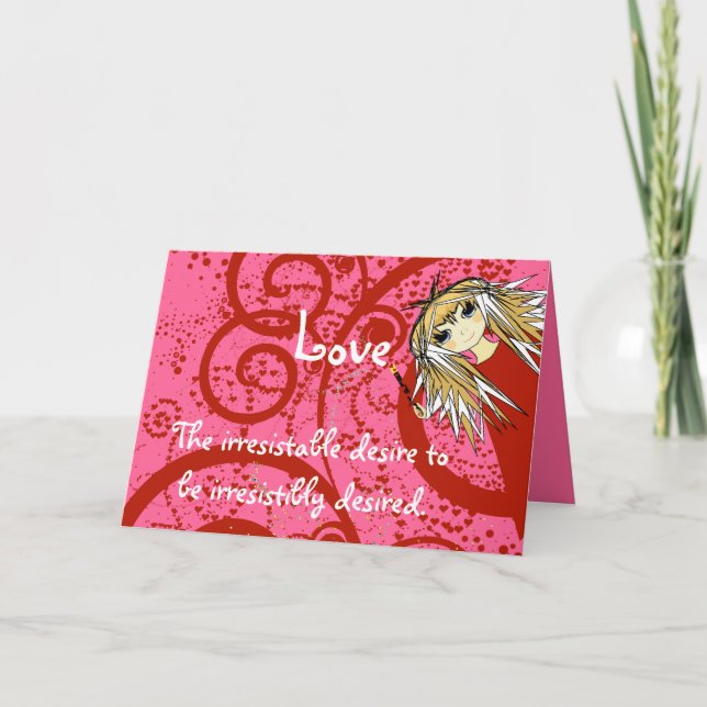 Anime Kärlek-Quote~Robert Frost Helgkort (Framsida)