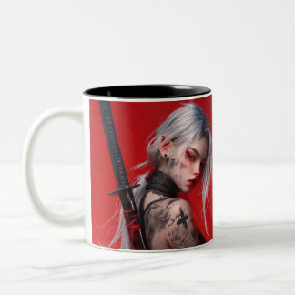 Anime Katana Warrior Keramisk Mugg