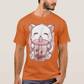 Anime Kawaii Boba Cat Bubble Tea Cat Boba Tea Cat2 T Shirt
