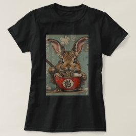 Anime Kawaii Bunny Eating Ra Noodles Rabbit T Shirt
