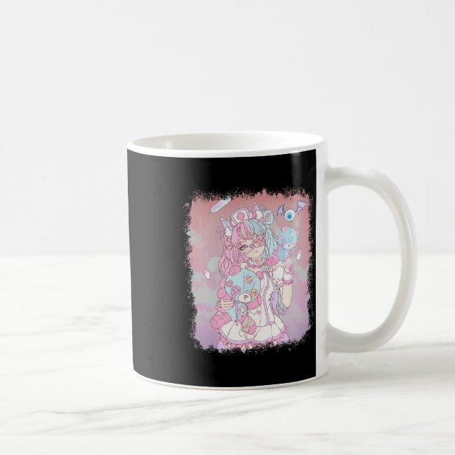 Anime Kawaii Girl Aesthetic Pastel Soft Waifu Japa Kaffemugg (Höger)