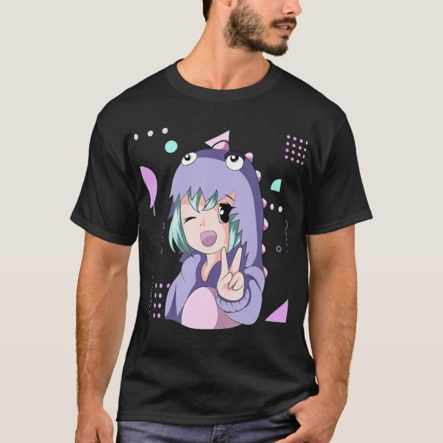 Anime Kawaii Japan Hett Trend Col T Shirt (Framsida)