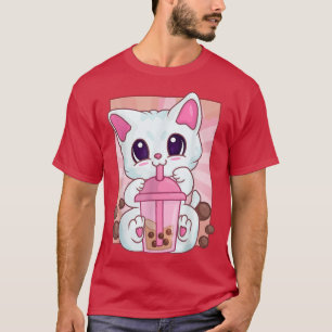 Anime Kawaii Maneki Neko Cat Girls Women, Bubble B T Shirt