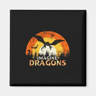 Anime Kawaii Mythical Fantasy Dragons Imagine Vint Magnet