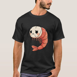 Anime Kawaii Shrimp Chibi, Cute Grumpy Shrimp Mang T Shirt