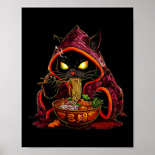 Anime Kids Cat Ramen Japanska Kids Kawaii Cat Rame Poster