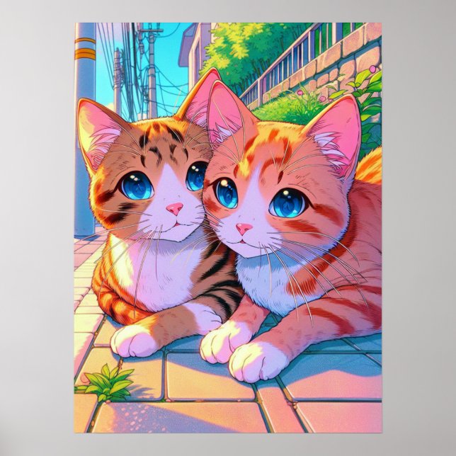 Anime Kittens Poster (Framsidan)