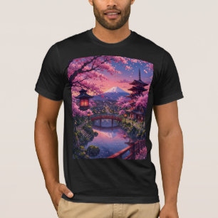 Anime Körsbärsblom Sakura T-Shirt