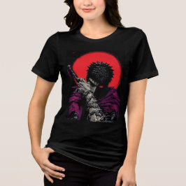 Anime Krigare Röd Månsköld Omfamning Konst T Shirt